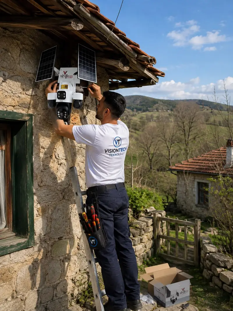 Elektrik Olmayan Yere Güneş Enerjili Kamera